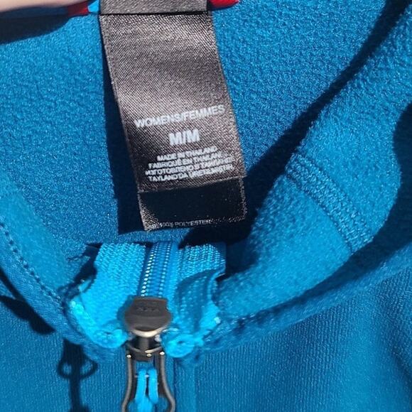 The North Face Blue TKA Fleece Hooded Full Zip Jacket Size Medium - Picture 4 of 6
